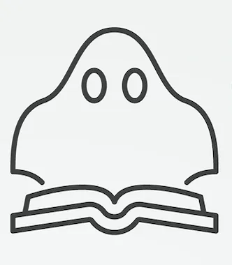 simple line drawing illustrating the idea of a ghostwriter for hire