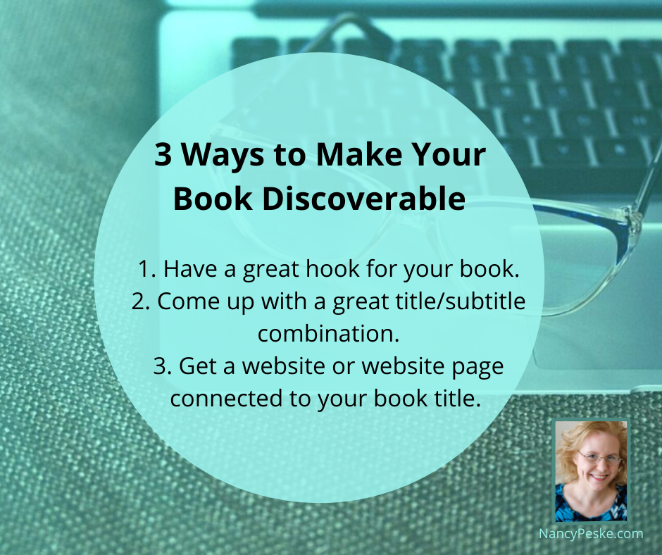 text illustrating 3 ways to make your book discoverable